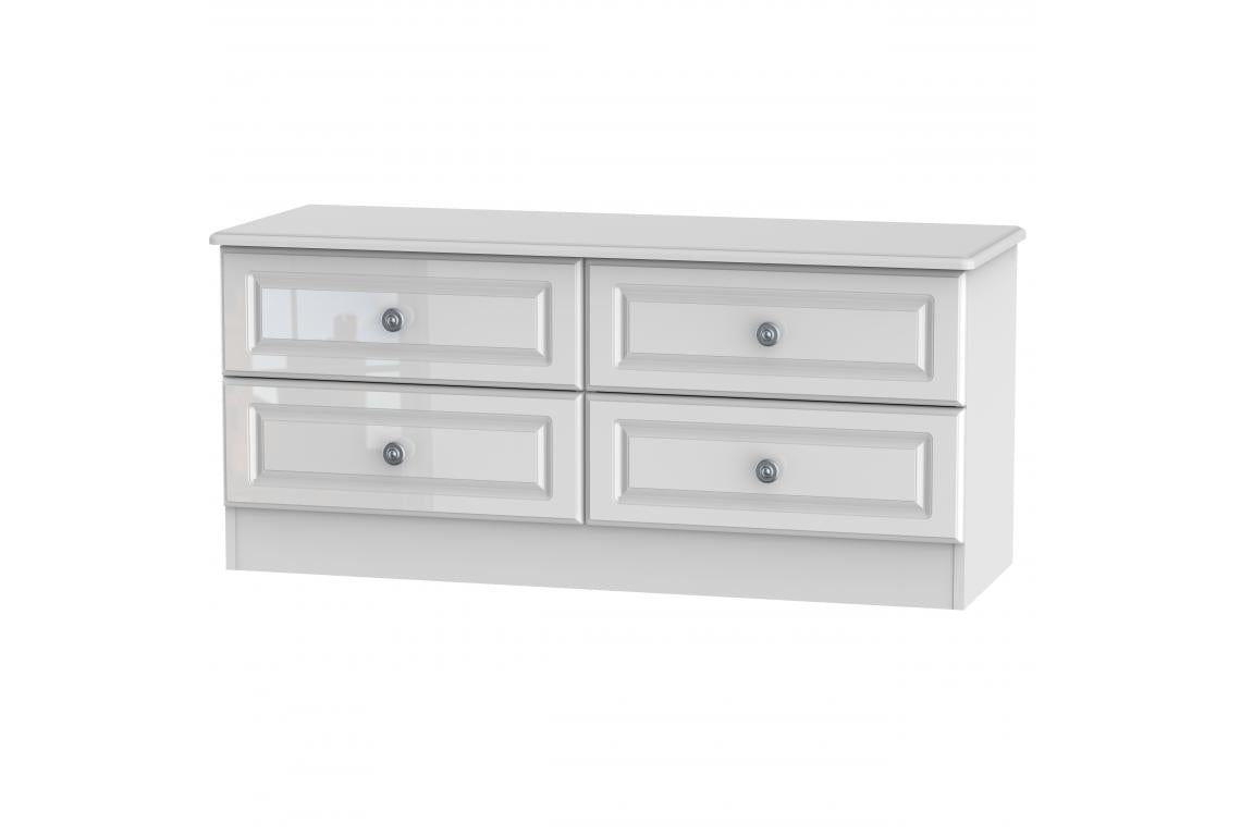 Bude White Gloss 4 Drawer Bed Box