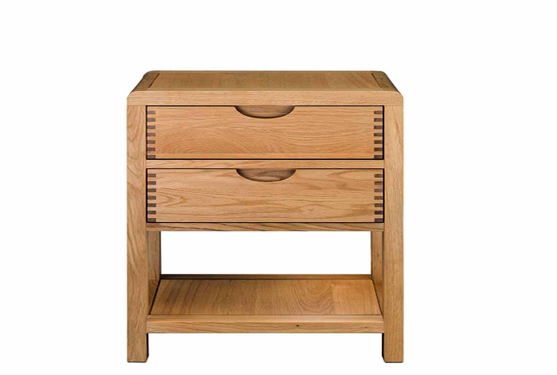 Ercol Bosco 2 Drawer Bedside Cabinet