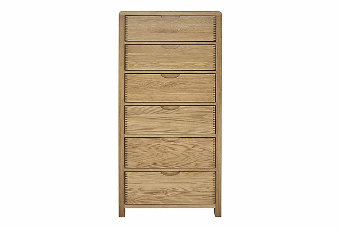 Ercol Bosco 6 Drawer Tall Chest