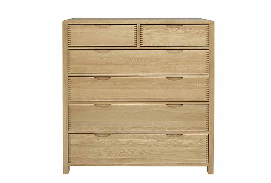 Ercol Bosco 6 Drawer Tall Wide Chest