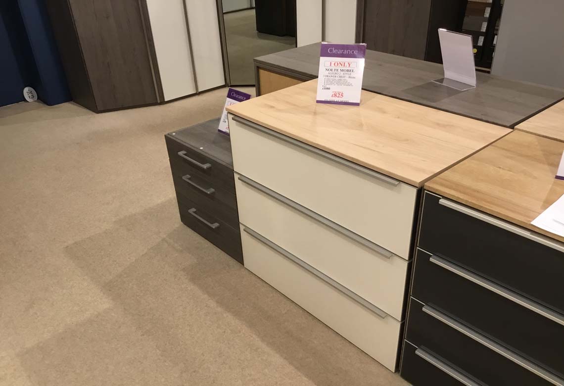 Nolte Mobel Alegro 2 Style 3 Drawer Chest ~ 80cms