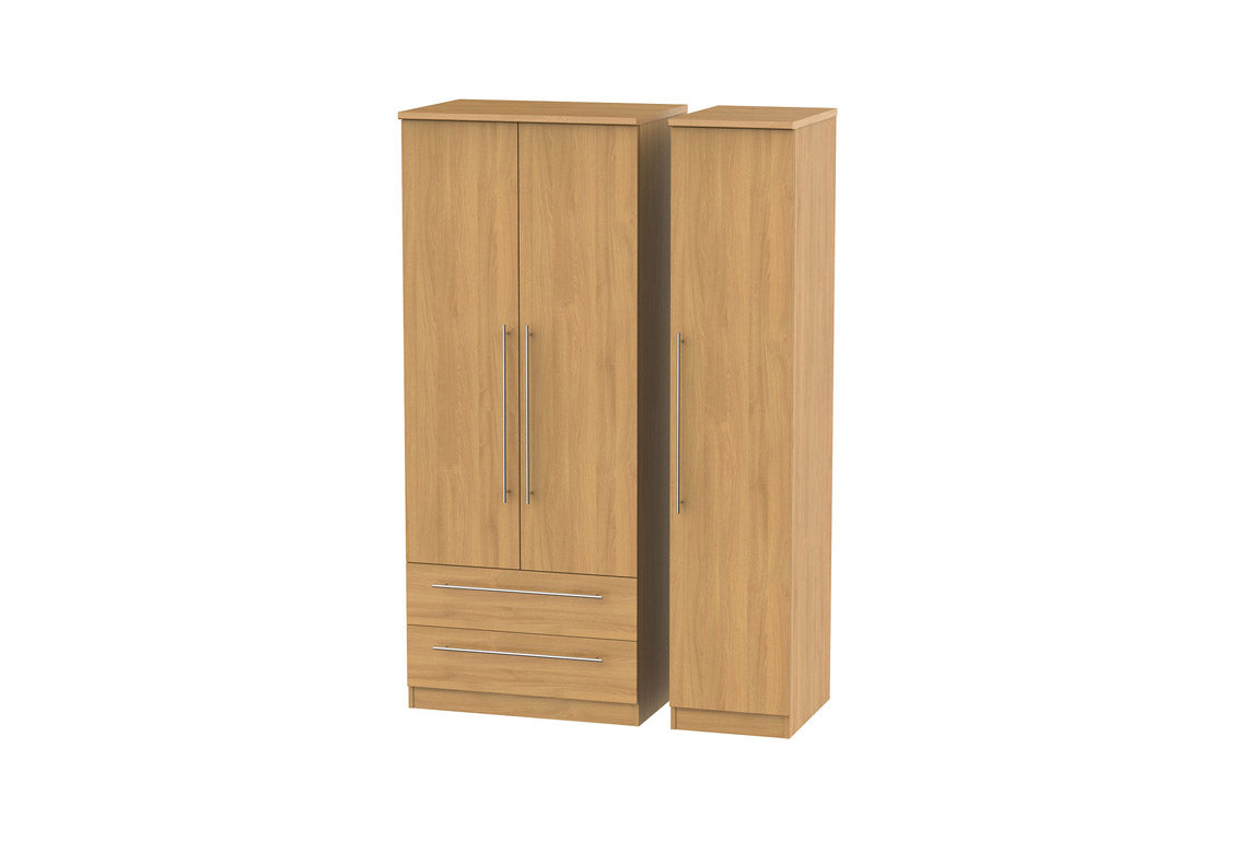 Nottingham Triple 2 Drawer Robe