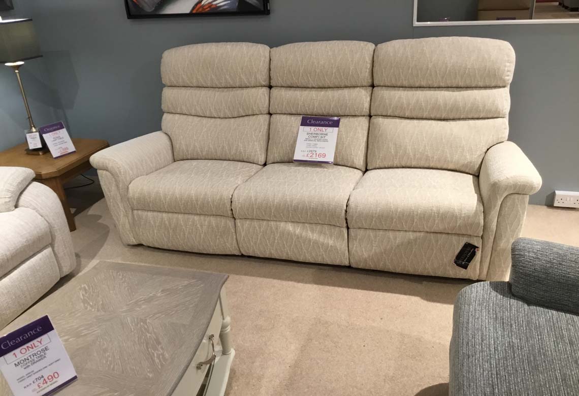 Sherborne Comfi Sit Small 3 Seater Sofa with Manual Recliners