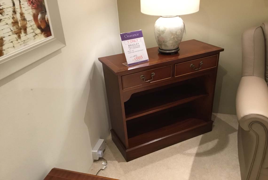 Bradley Open Bookcase with 2 Drawers