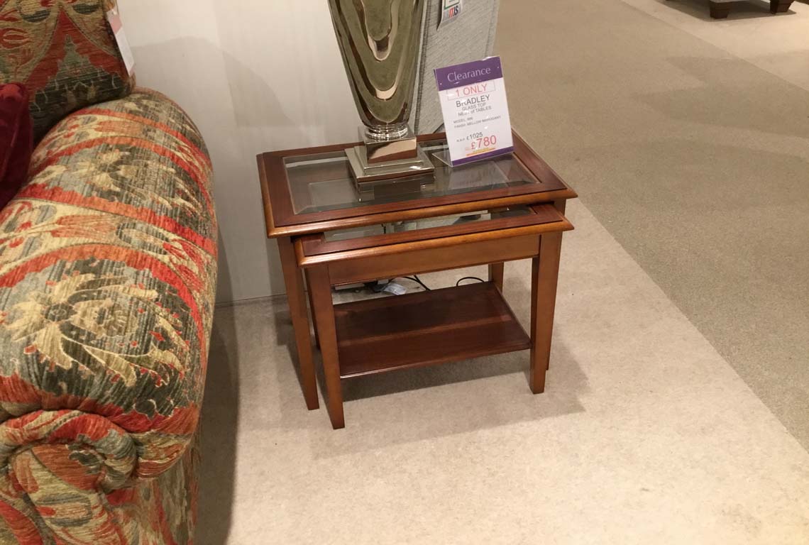 Bradley Glass Top Nest of Tables