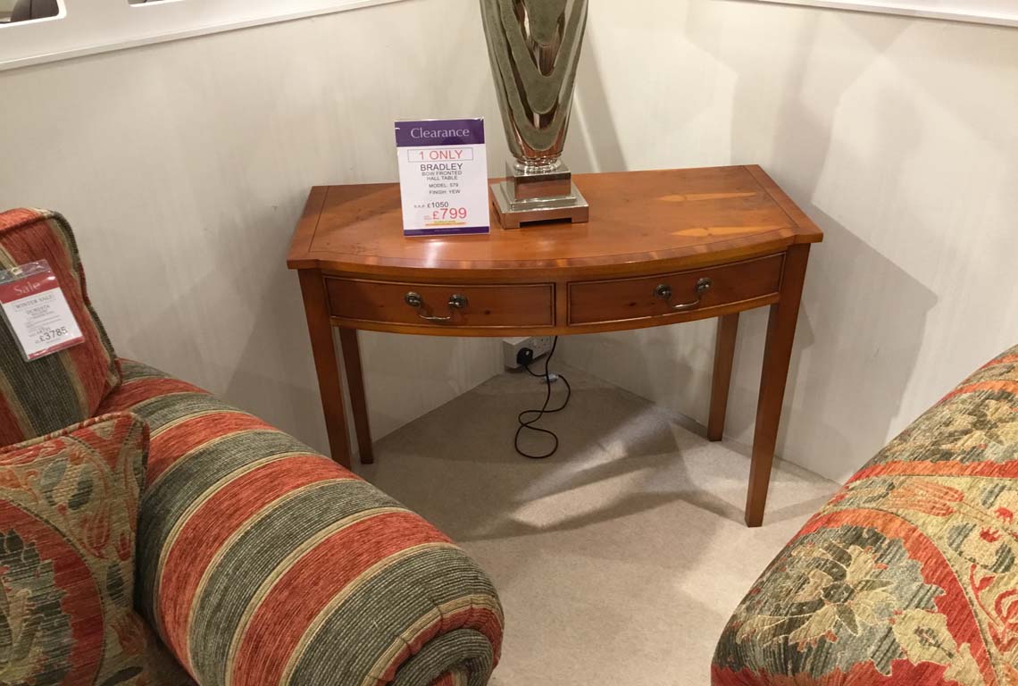 Bradley Bow Fronted Hall Table