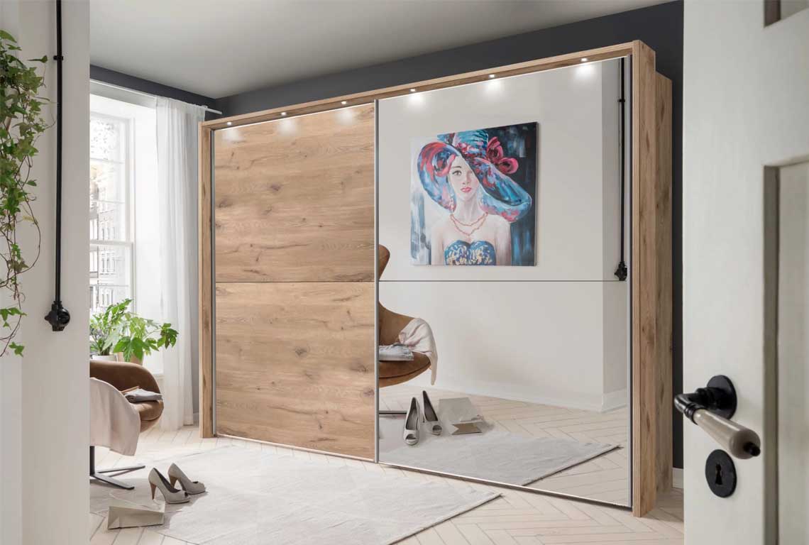 Bonn 3m Sliding Door Robe with LED Lights