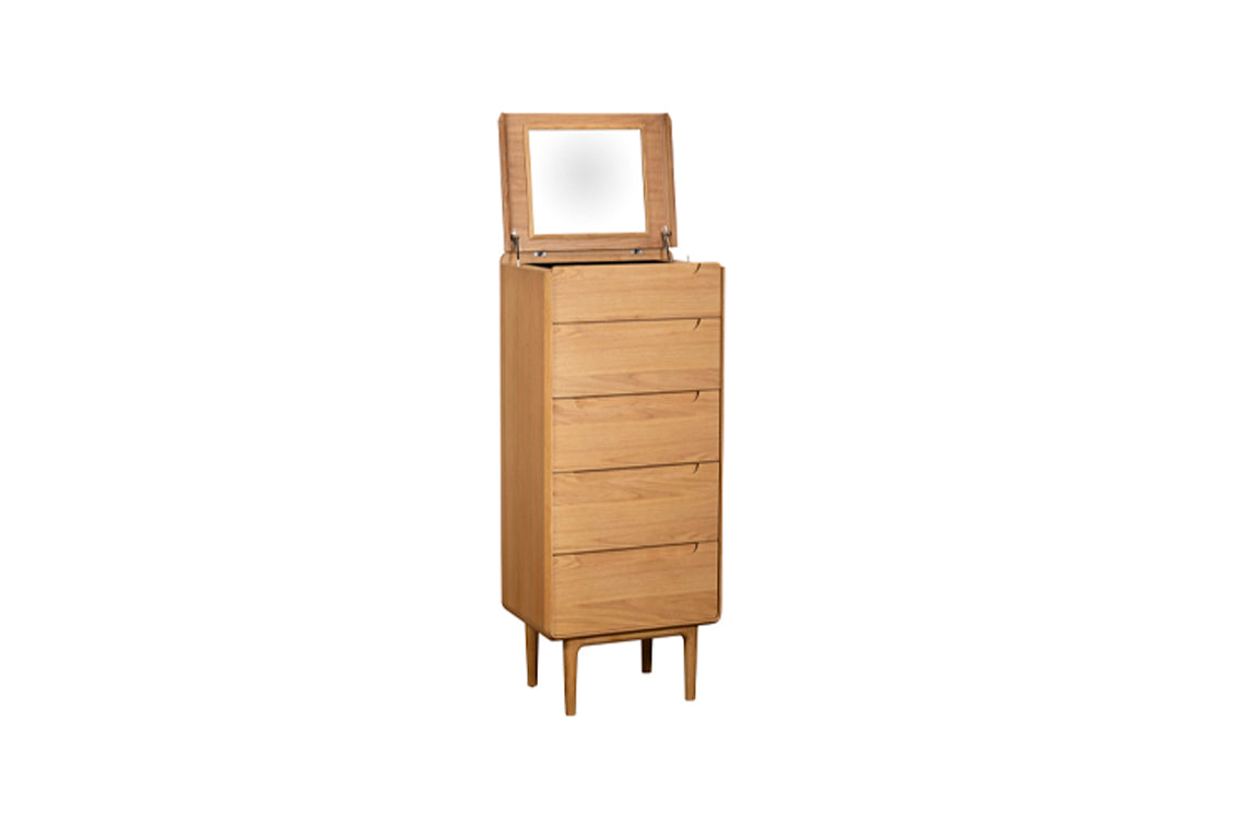 G Plan Winchester 5 Drawer Tall Chest with Mirror