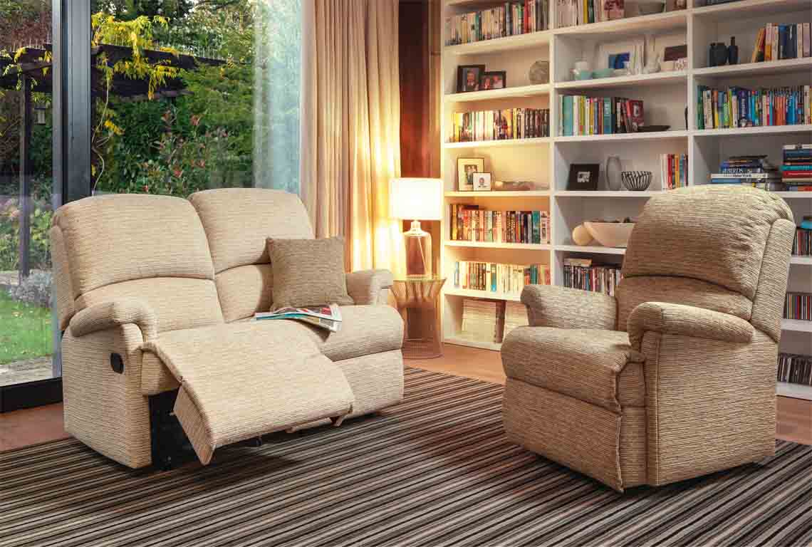 Sherborne Nevada Small 2 Seater Manual Recliner Sofa
