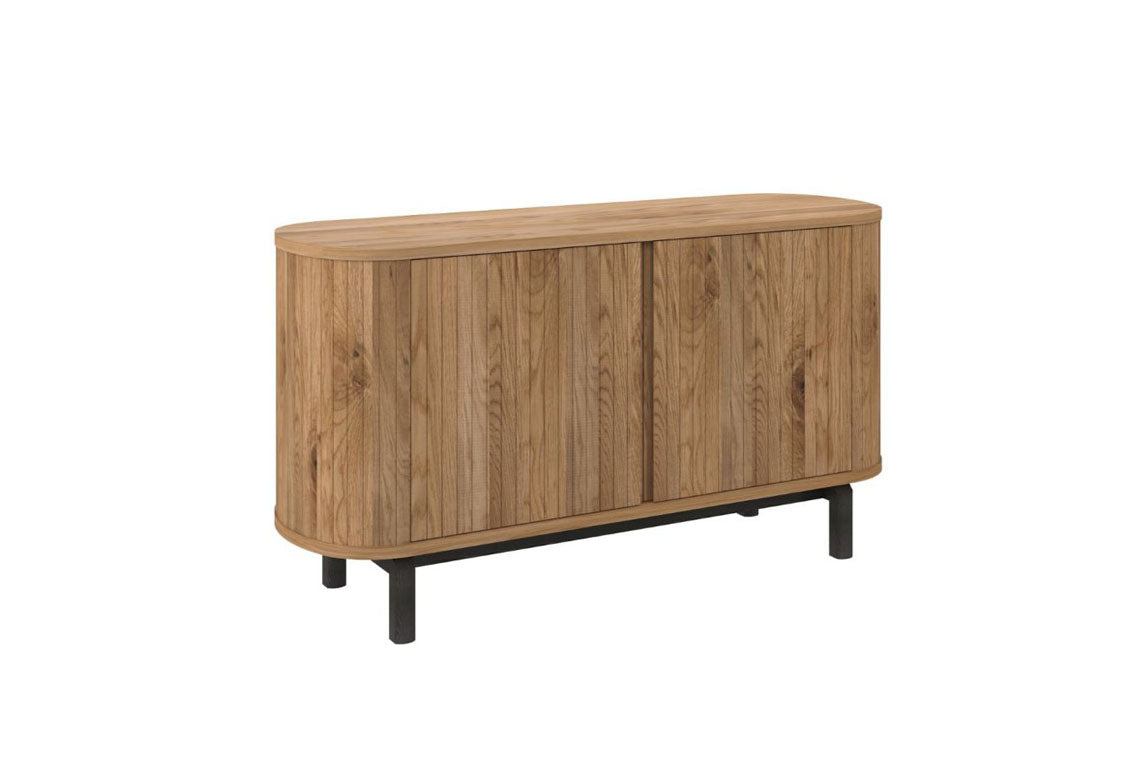 Verity Rustic Oak & Peppercorn Narrow Sideboard