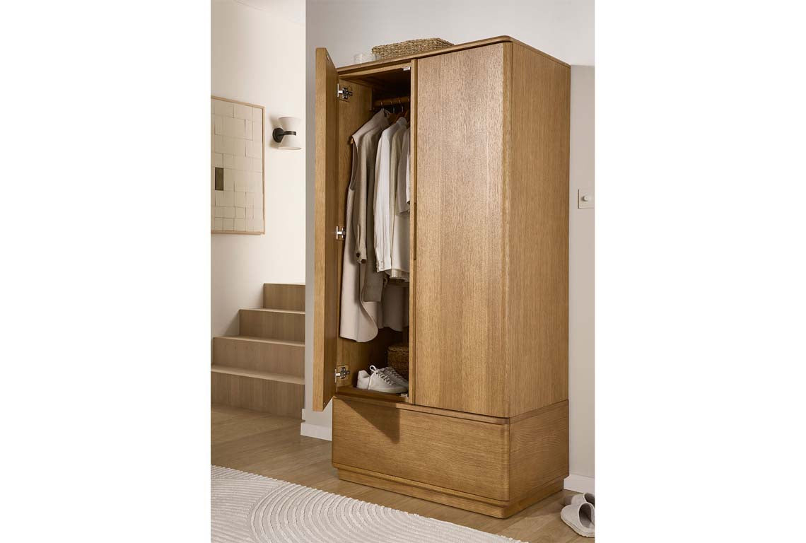 Porto 1 Drawer Wardrobe