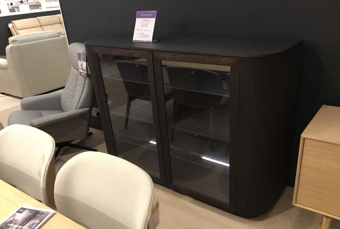 Collum Glass Cabinet with LED Lights
