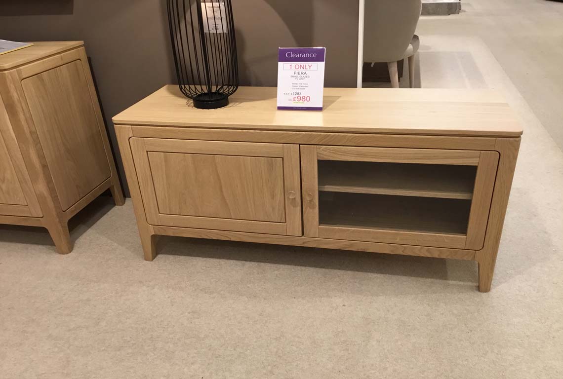 Fiera Small Glazed TV Unit