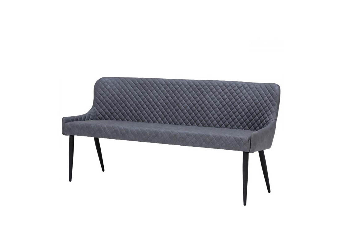 Soho Sofa Bench in Grey PU