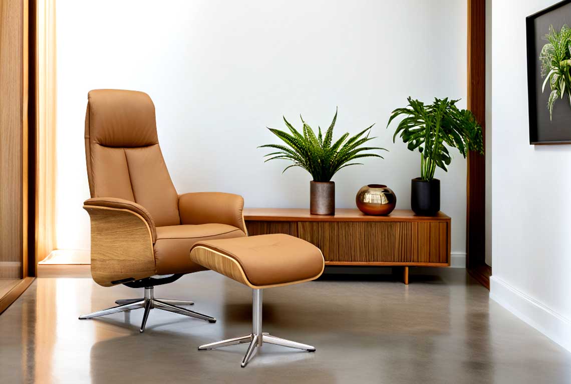 G Plan Ergoform Skara Manual Recliner Chair & Stool