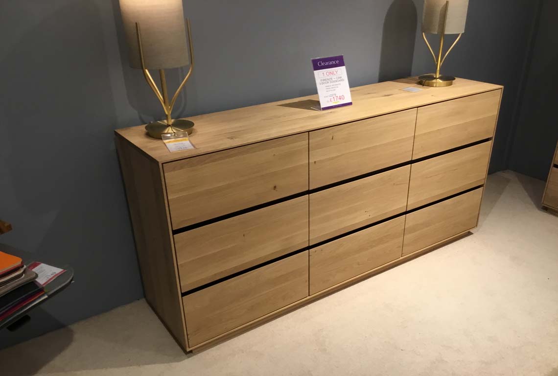 Firenze Oak 3 Door Sideboard