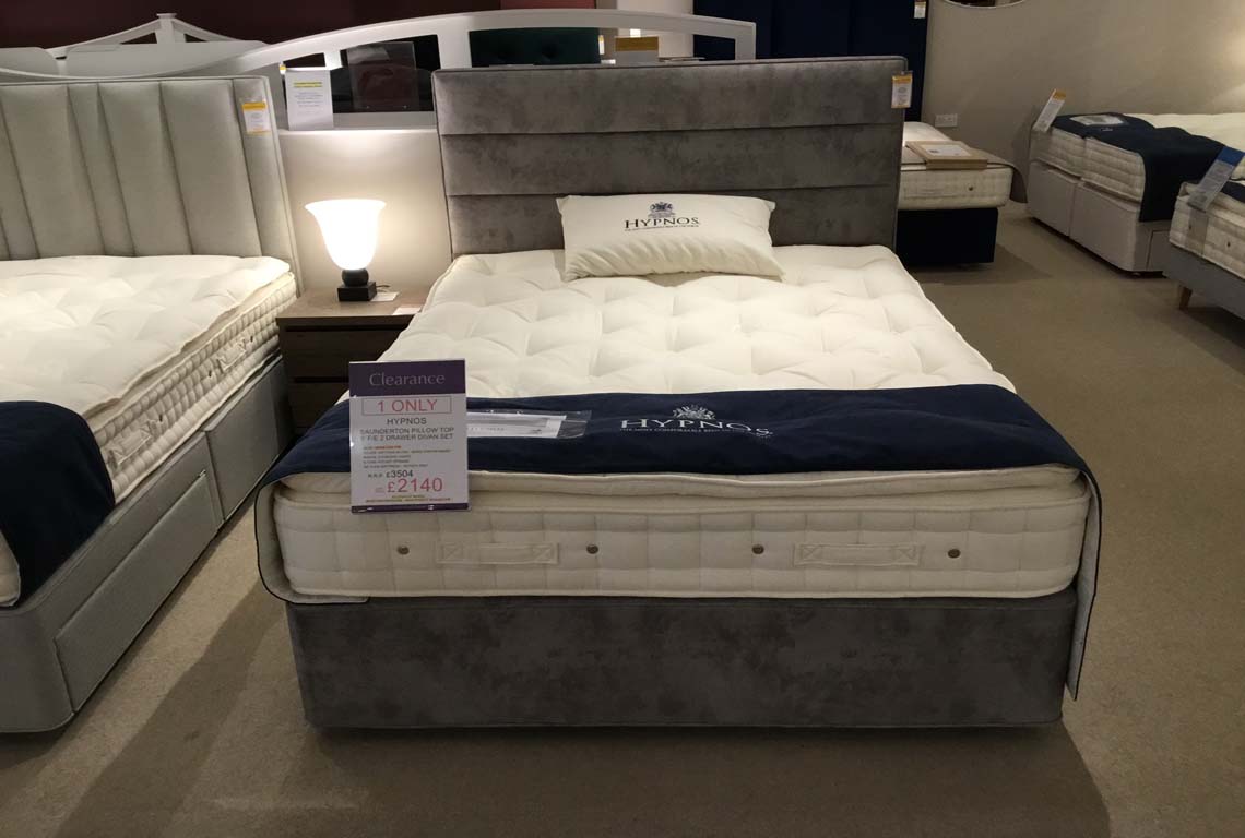 Hypno Saunderton Pillow Top 5' F/E 2 Drawer Divan Set