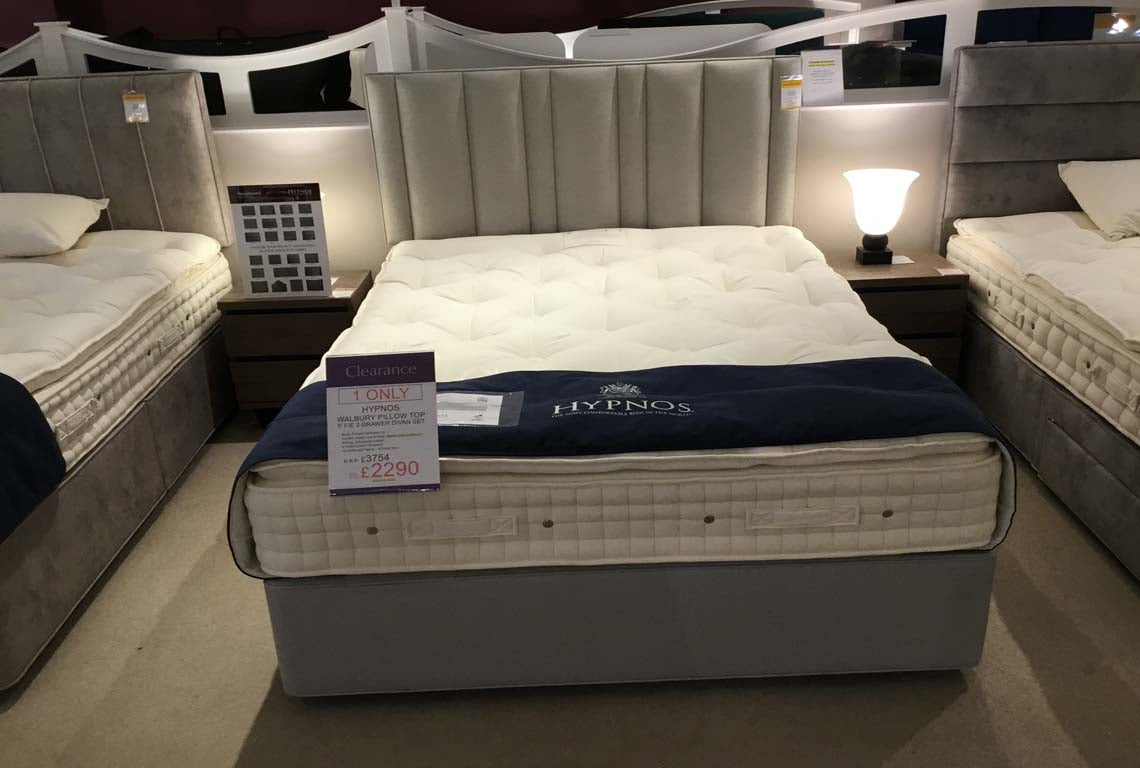 Hypnos Walbury Pillow Top 5' F/E 2 Drawer Divan Set