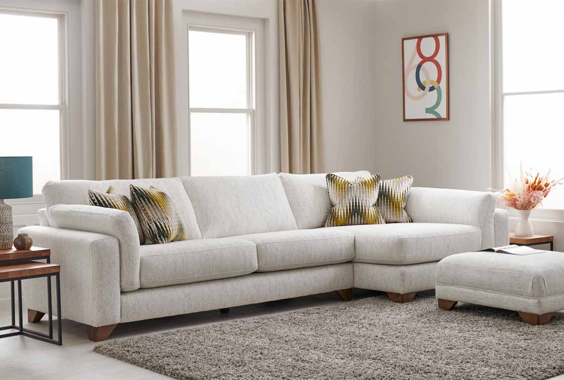 Winston 3 Seater Sofa End with Right Hand Facing Large Chaise End