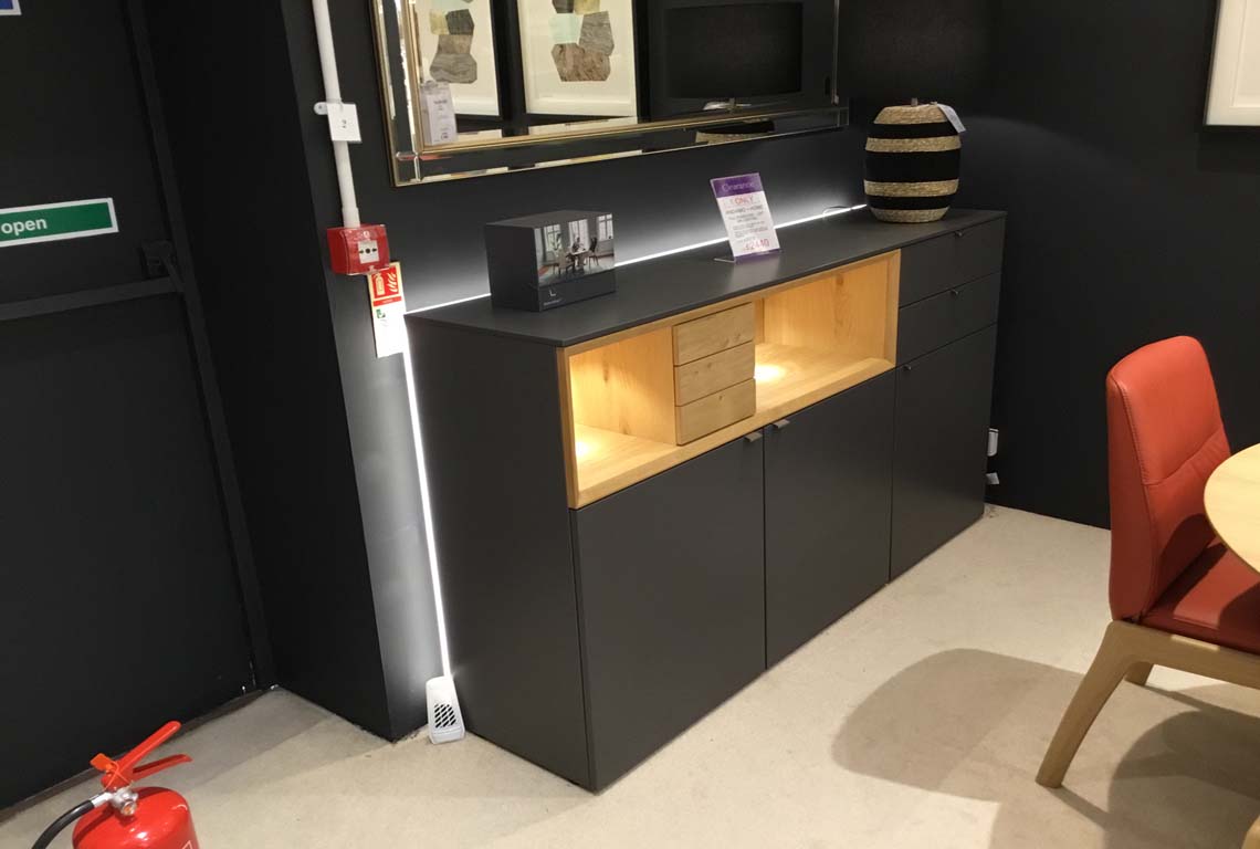 Andiamo Home ~ Tall Sideboard Left with Lighting
